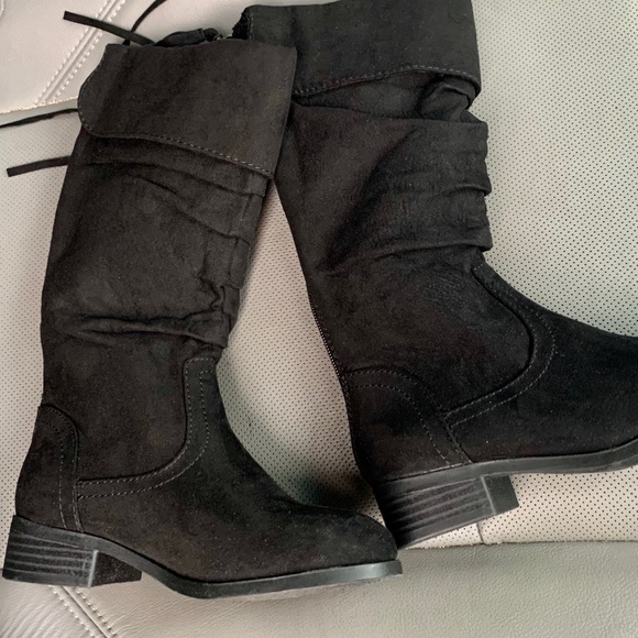 Wonder Nation Girls' Knee High Black Winter Boot - Picture 7 of 8